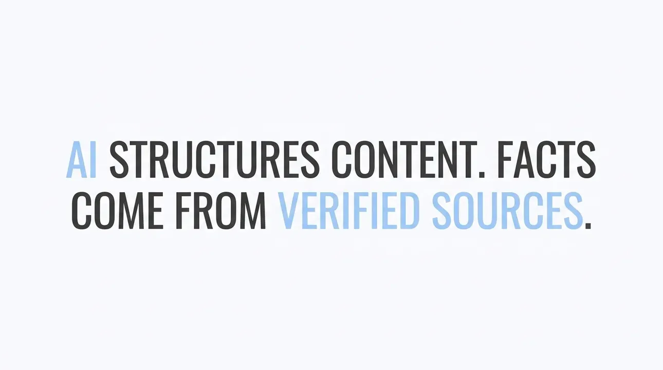 AI structures, verified facts originate.
