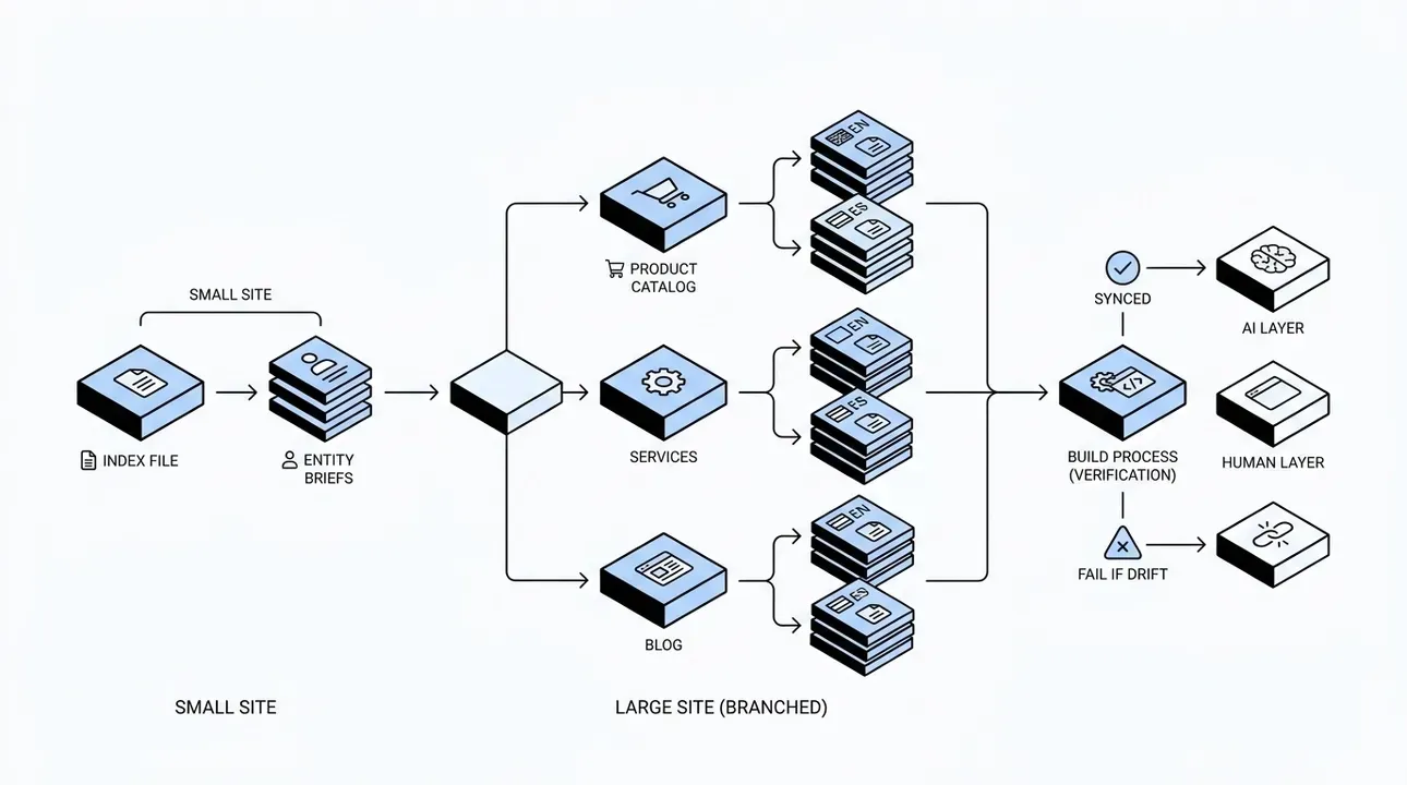 Branching AI files for larger, organized content.