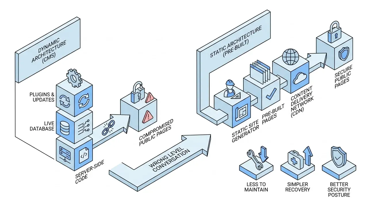 Architecture, not plugins, secures your CMS.