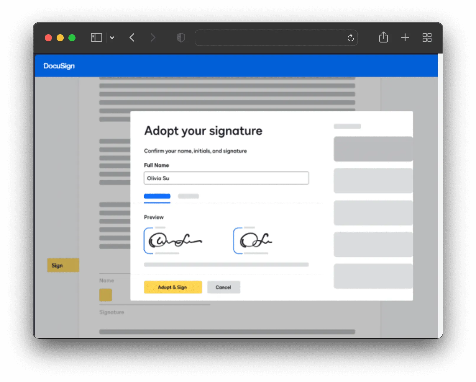Vendor Portal DocuSign contract signing