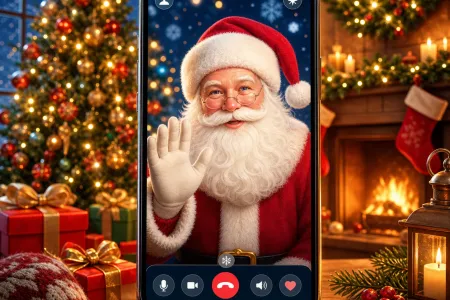 Santa Calls video greeting hero image