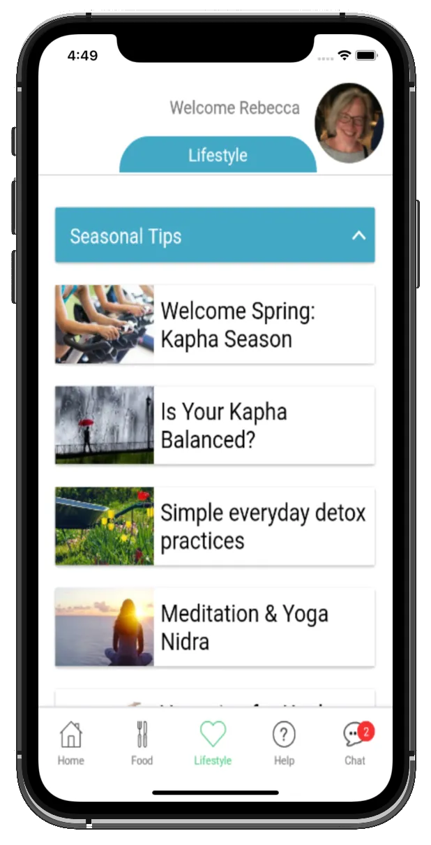 Health App section 3