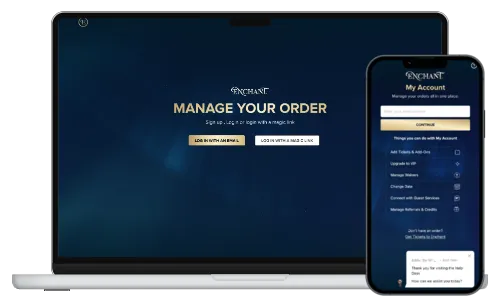 Enchant My Account portal landing page