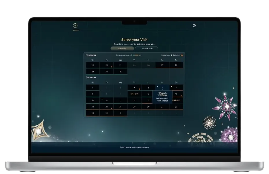 Enchant ticketing visit calendar